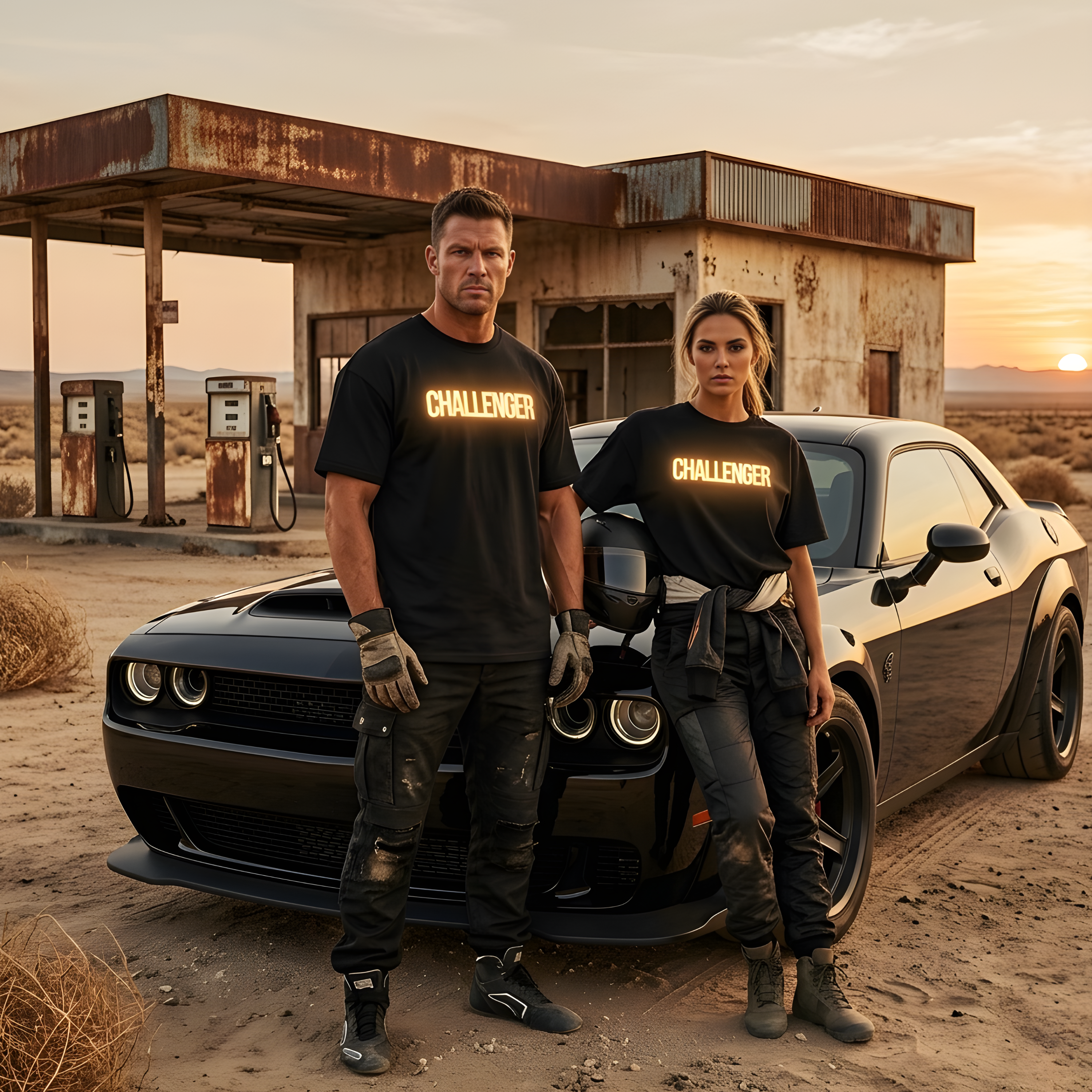 The Midnight Rev Series: "Challenger" Oversized Unisex Heavyweight Tee