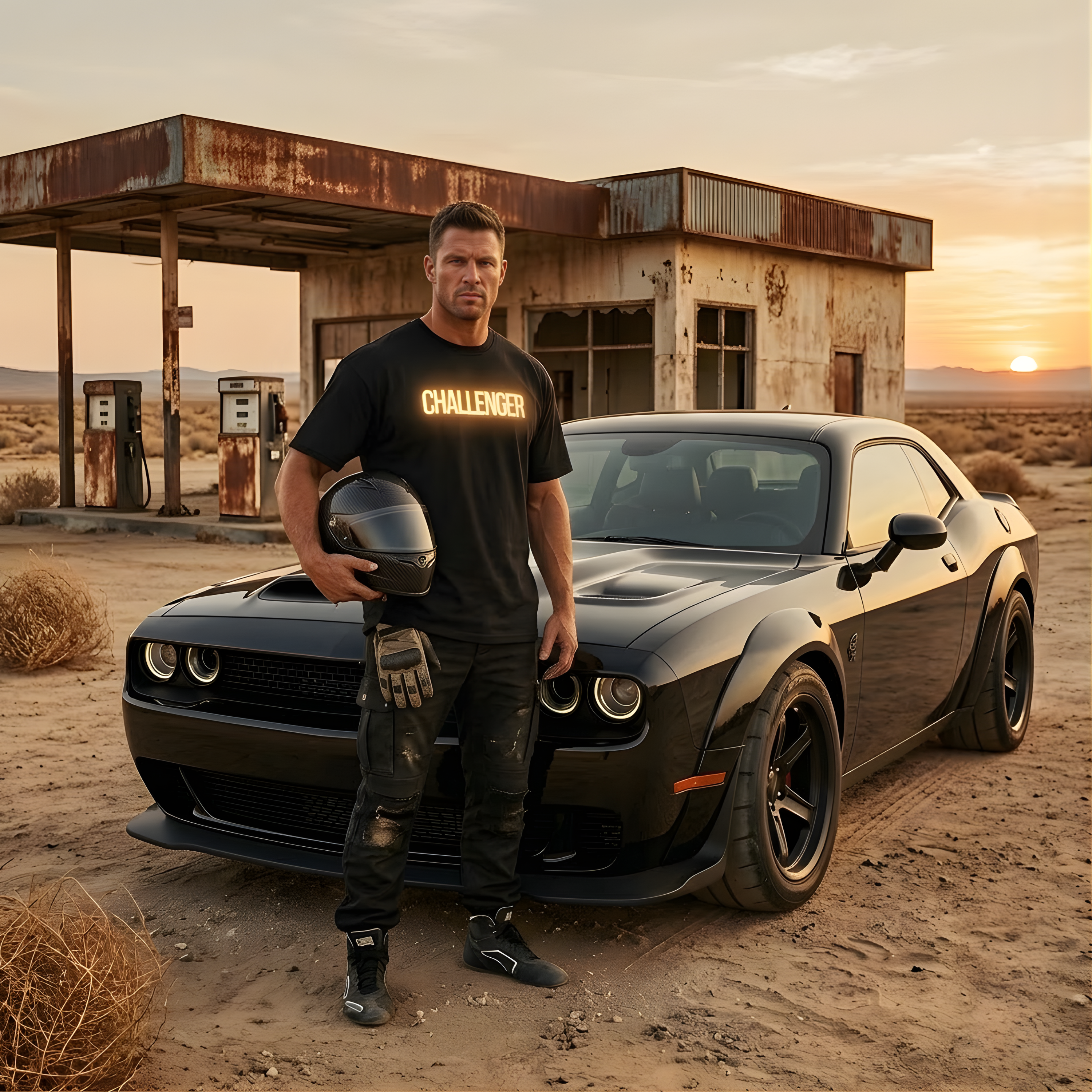 The Midnight Rev Series: "Challenger" Oversized Unisex Heavyweight Tee