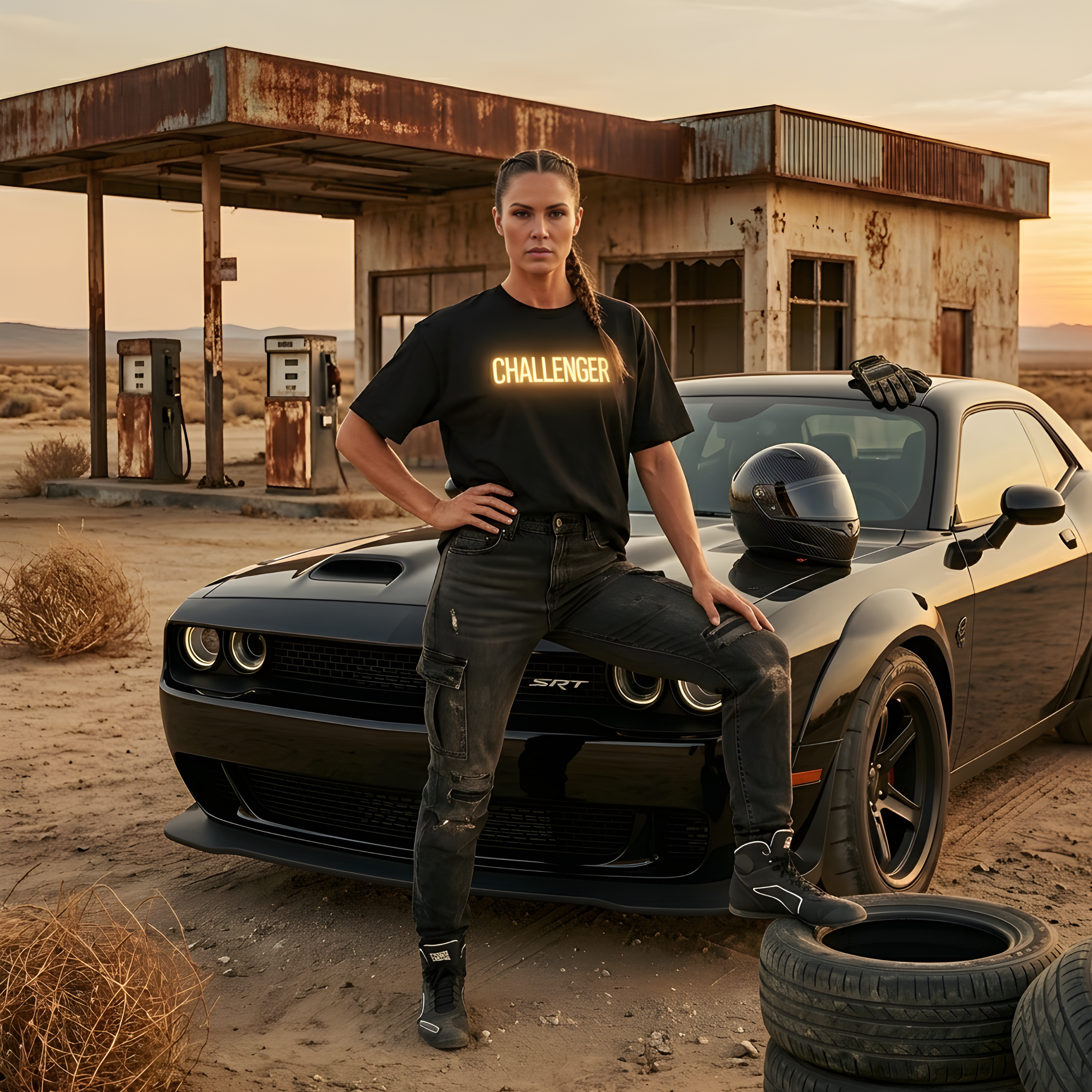 The Midnight Rev Series: "Challenger" Oversized Unisex Heavyweight Tee