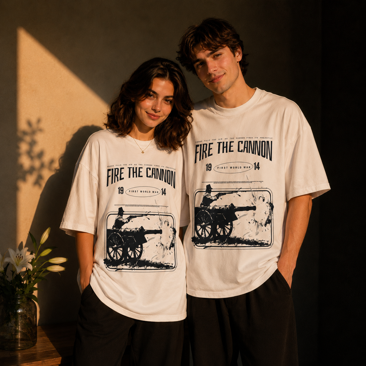 Fire The Cannon Oversized Graphic T-Shirt | THE VELVET LOOM