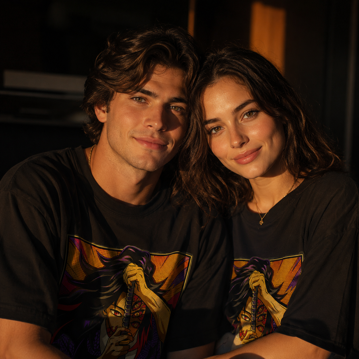 Shadow Blade Oversized Graphic T-Shirt | THE VELVET LOOM