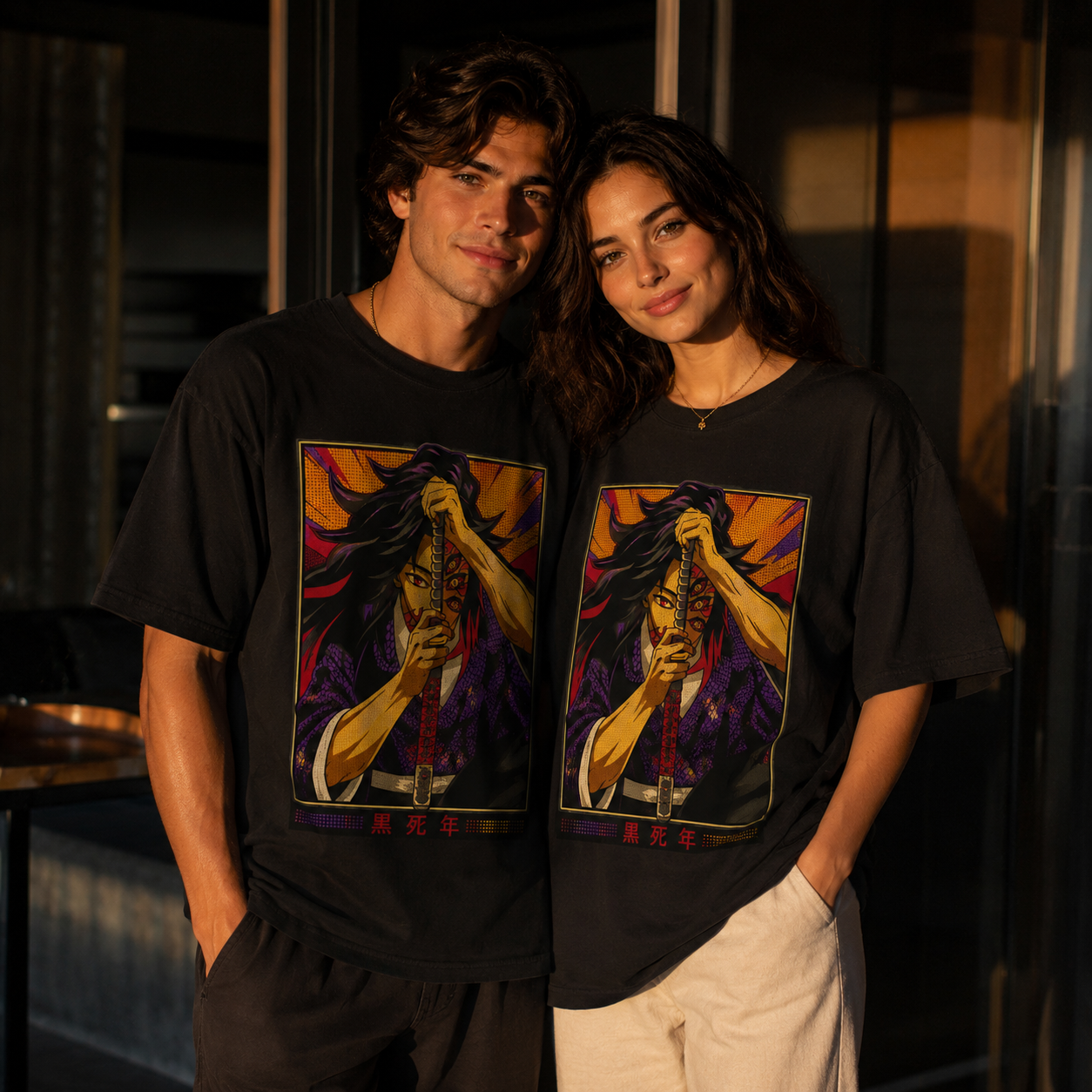 Shadow Blade Oversized Graphic T-Shirt | THE VELVET LOOM