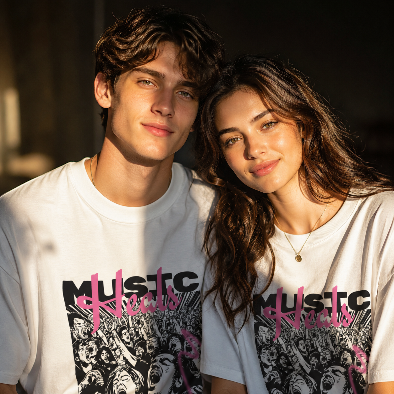 Music Heals Oversized Graphic Printed T-Shirt | THE VELVET LOOM