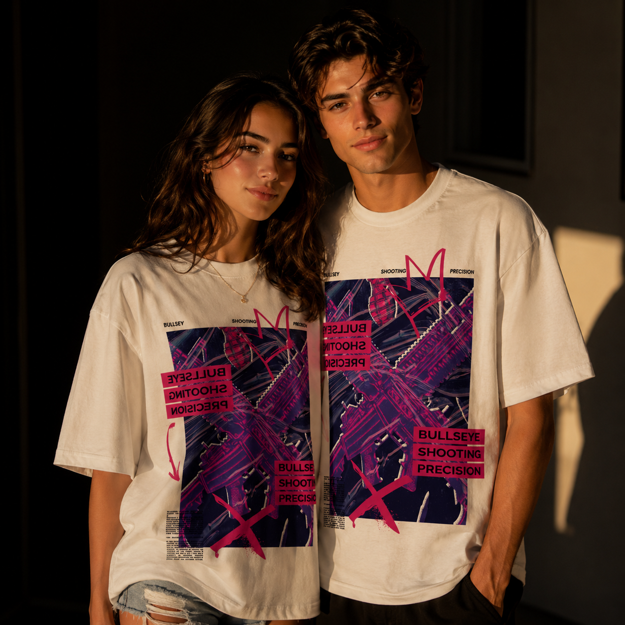 Bullseye Precision Oversized T-Shirt | THE VELVET LOOM