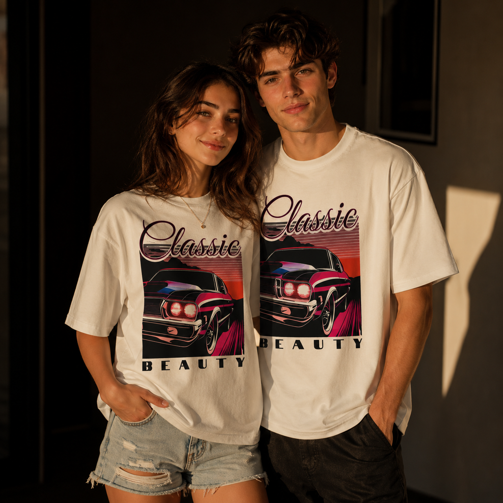 Classic Beauty Vintage Cruiser Oversized T-Shirt | THE VELVET LOOM