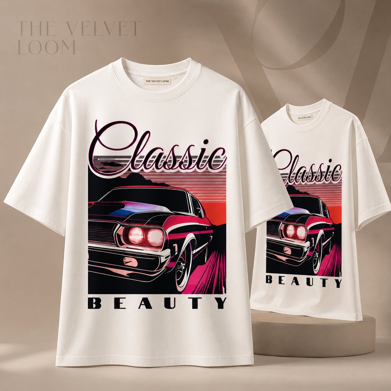 Classic Beauty Vintage Cruiser Oversized T-Shirt | THE VELVET LOOM