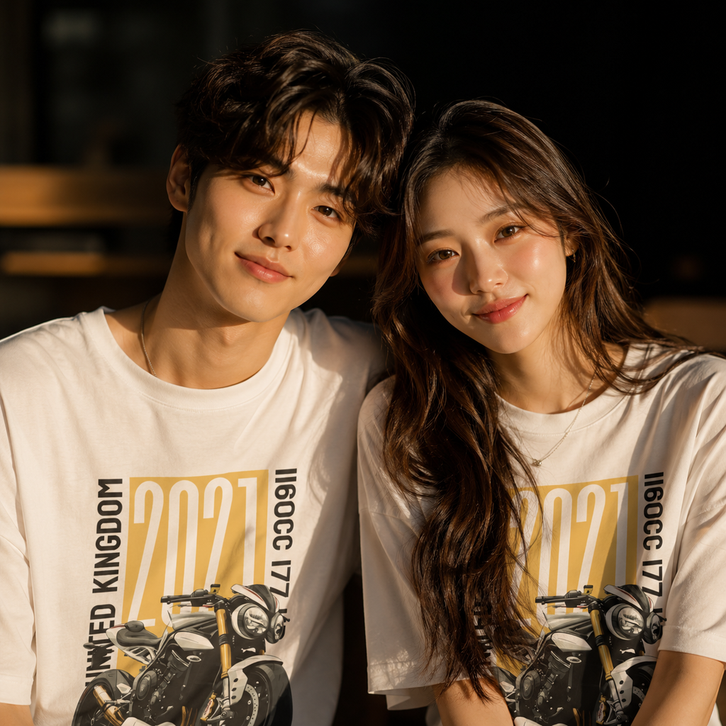 Kingdom 2021 Motorcycle Oversized Graphic T-Shirt | Premium 250 GSM Streetwear Edition
