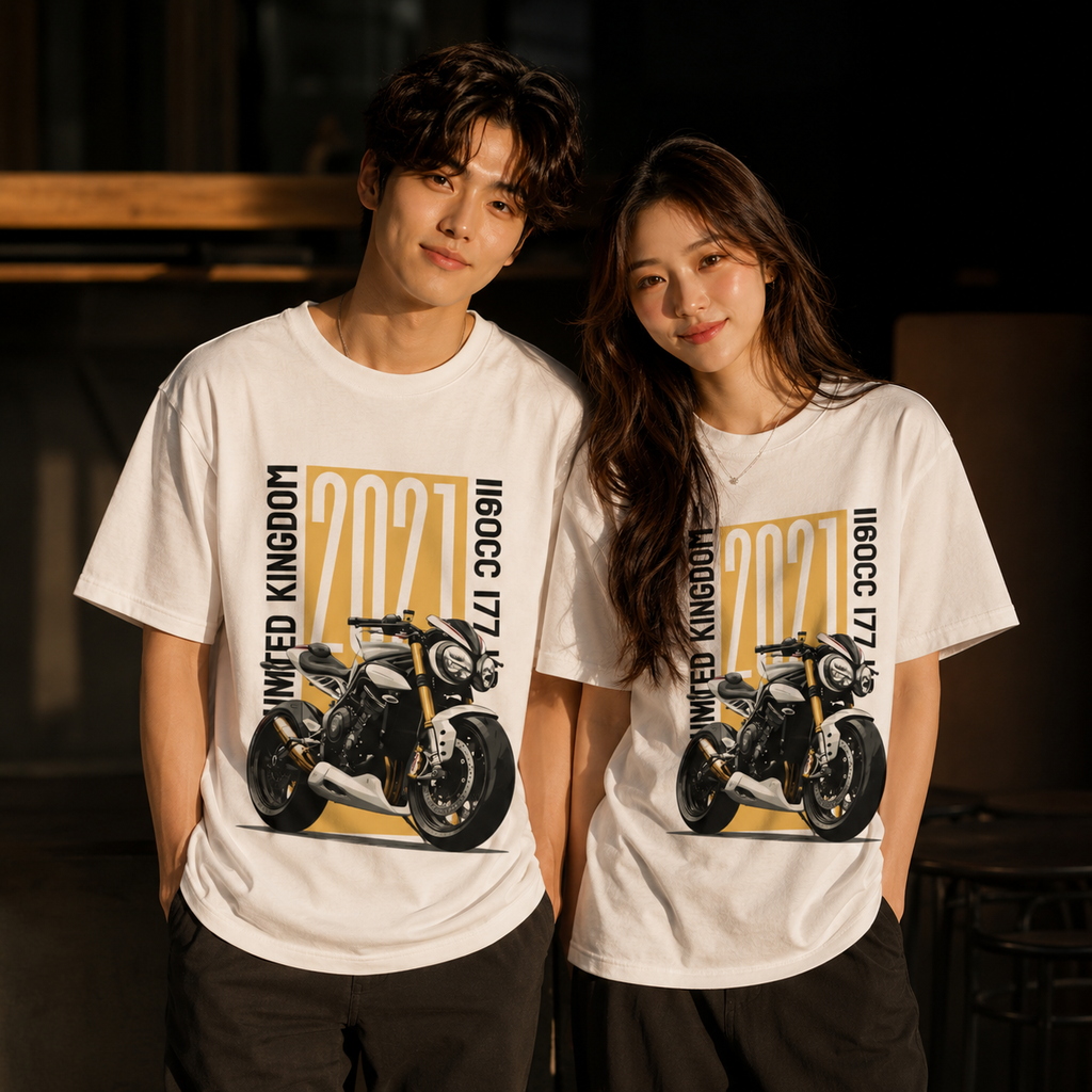 Kingdom 2021 Motorcycle Oversized Graphic T-Shirt | Premium 250 GSM Streetwear Edition