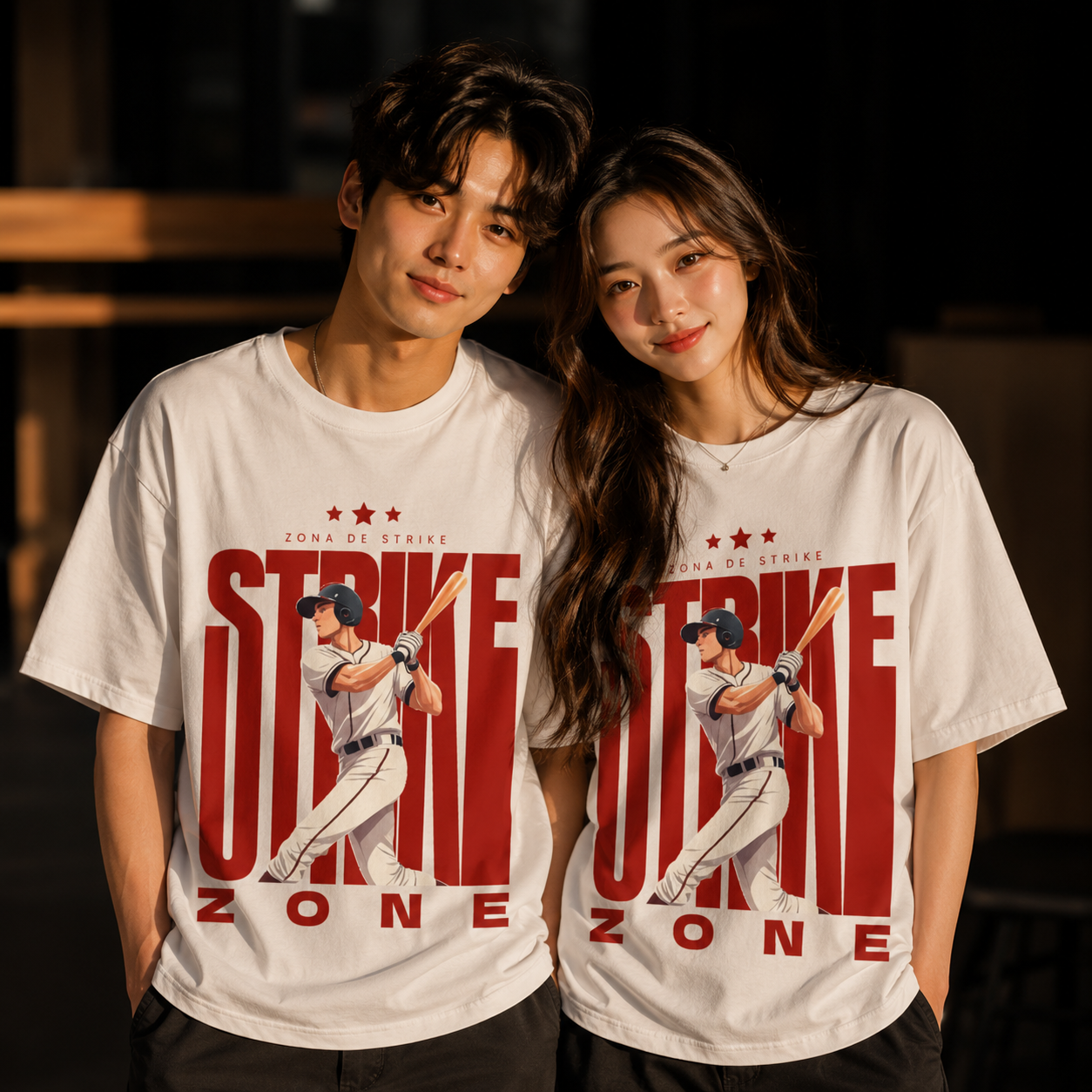 The Strike Zone White Oversized T-shirt | 250 GSM Pure Cotton Unisex