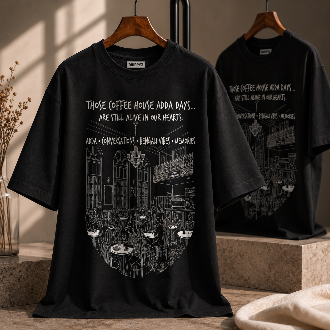 BANGALI THEME "Vintage Hoops" Heavyweight Oversized Graphic Tee