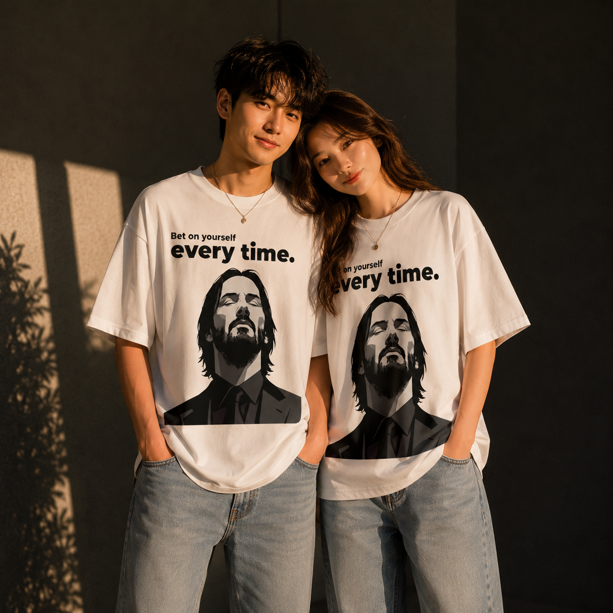 BET ON YOURSELF 250 GSM Oversized Graphic T-Shirt