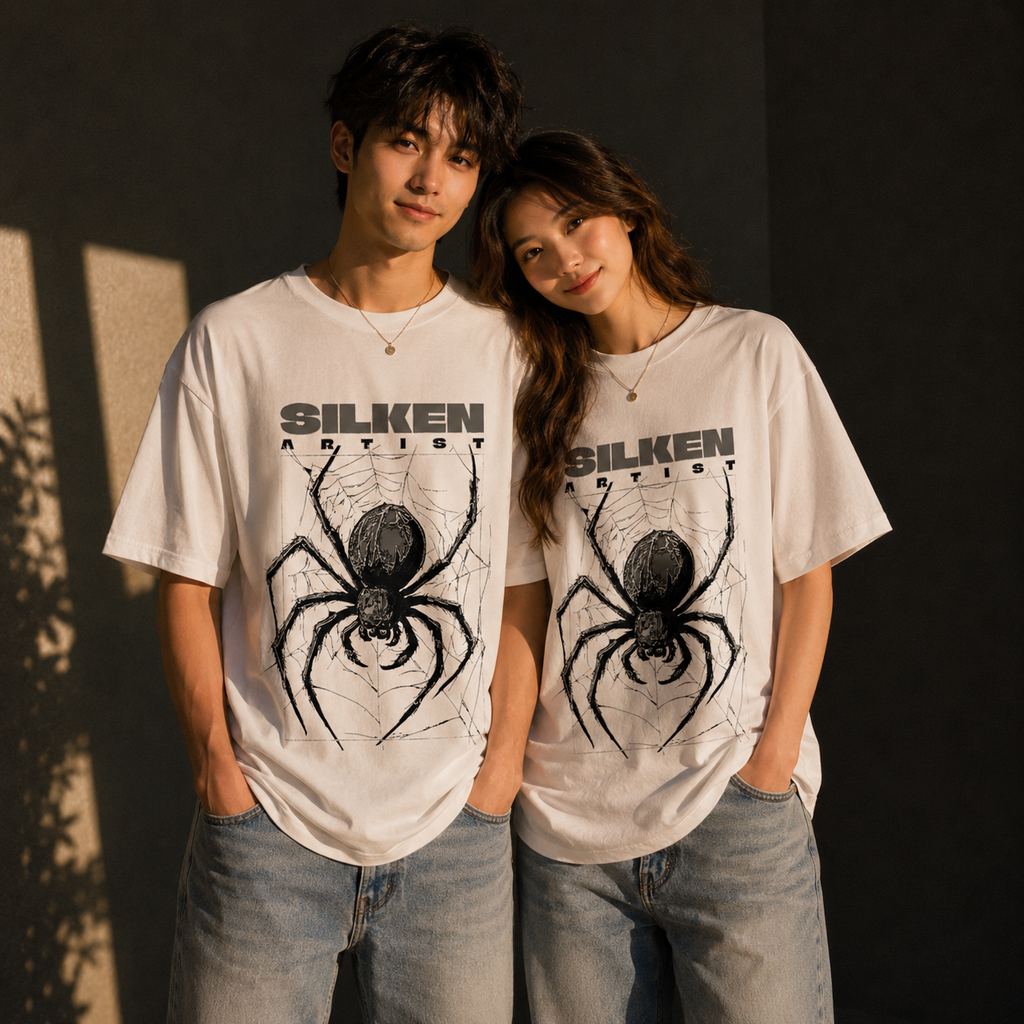 SILKEN ARTIST Oversized 250 GSM Graphic T-Shirt