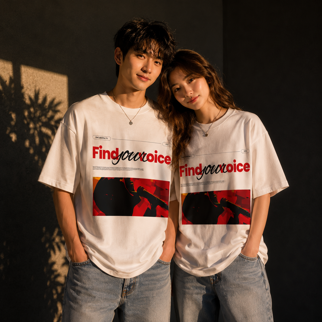 FIND YOUR VOICE 250 GSM Oversized Graphic T-Shirt | THE VELVET LOOM