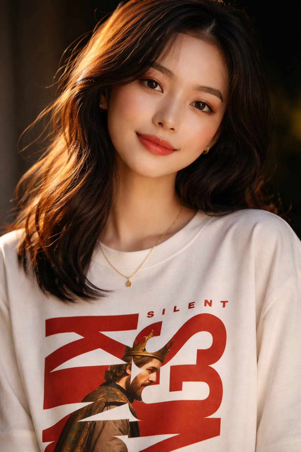Silent Kings Heritage White Oversized Tee | 250 gsm UNISEX