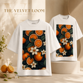 Citrus Bloom Oversized Graphic T-Shirt | Premium Botanical Orange Print Streetwear
