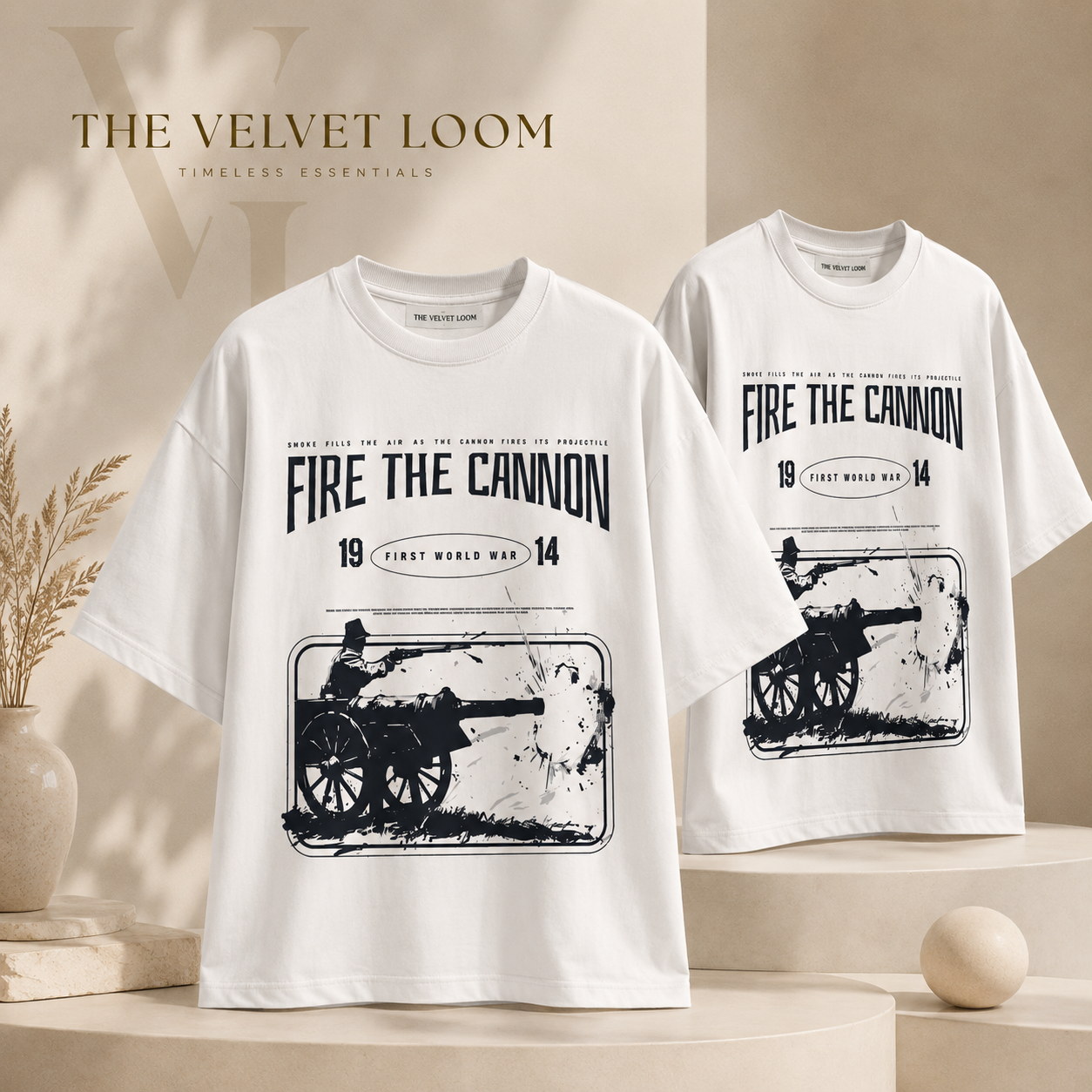 Fire The Cannon Oversized Graphic T-Shirt | THE VELVET LOOM