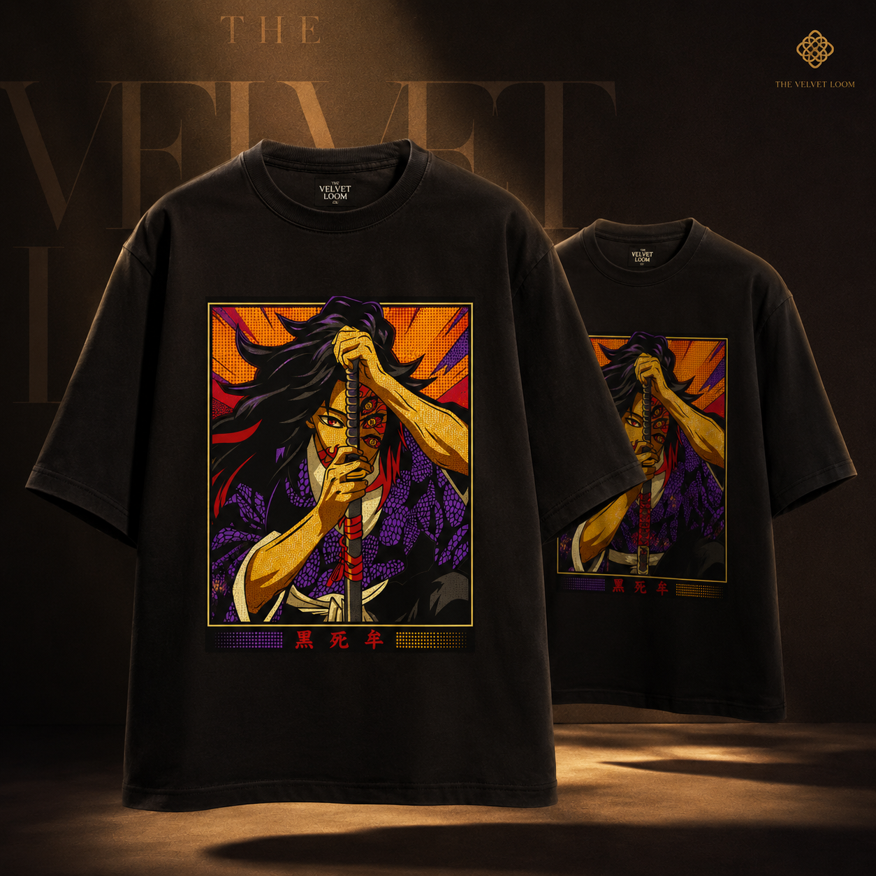 Shadow Blade Oversized Graphic T-Shirt | THE VELVET LOOM