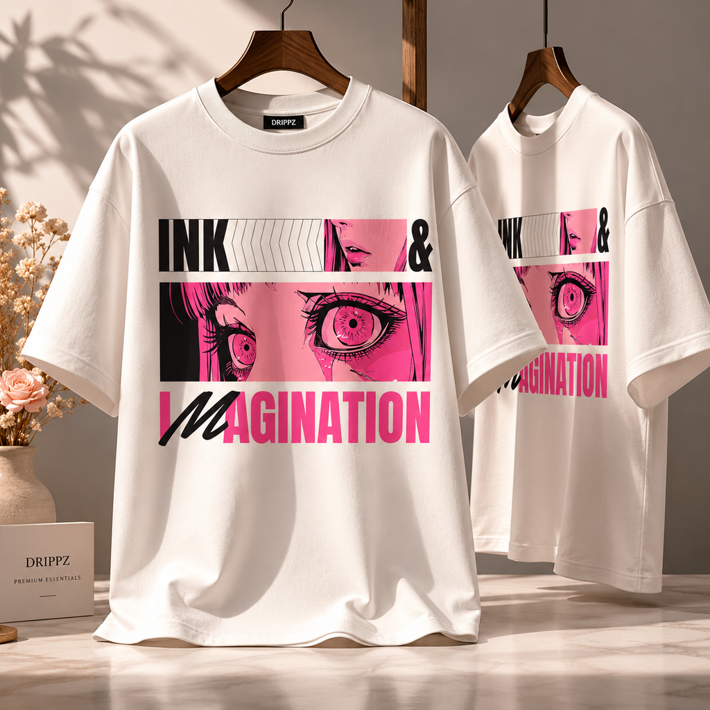 INK & IMAGINATION Oversized Graphic T-Shirt – Premium 250 GSM Streetwear Edition