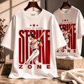The Strike Zone White Oversized T-shirt | 250 GSM Pure Cotton Unisex