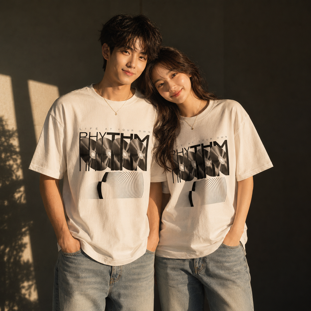 Rhythm Oversized Graphic T-Shirt – Premium 250 GSM