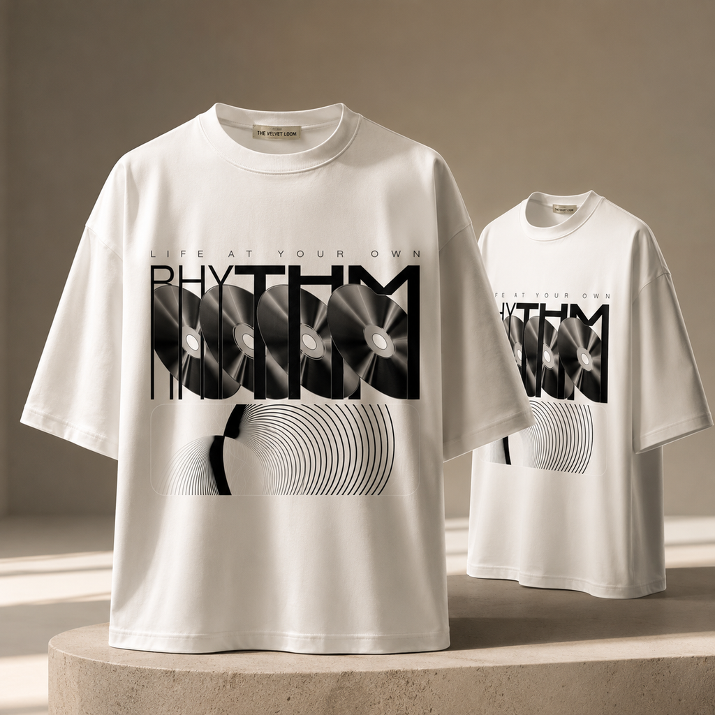 Rhythm Oversized Graphic T-Shirt – Premium 250 GSM