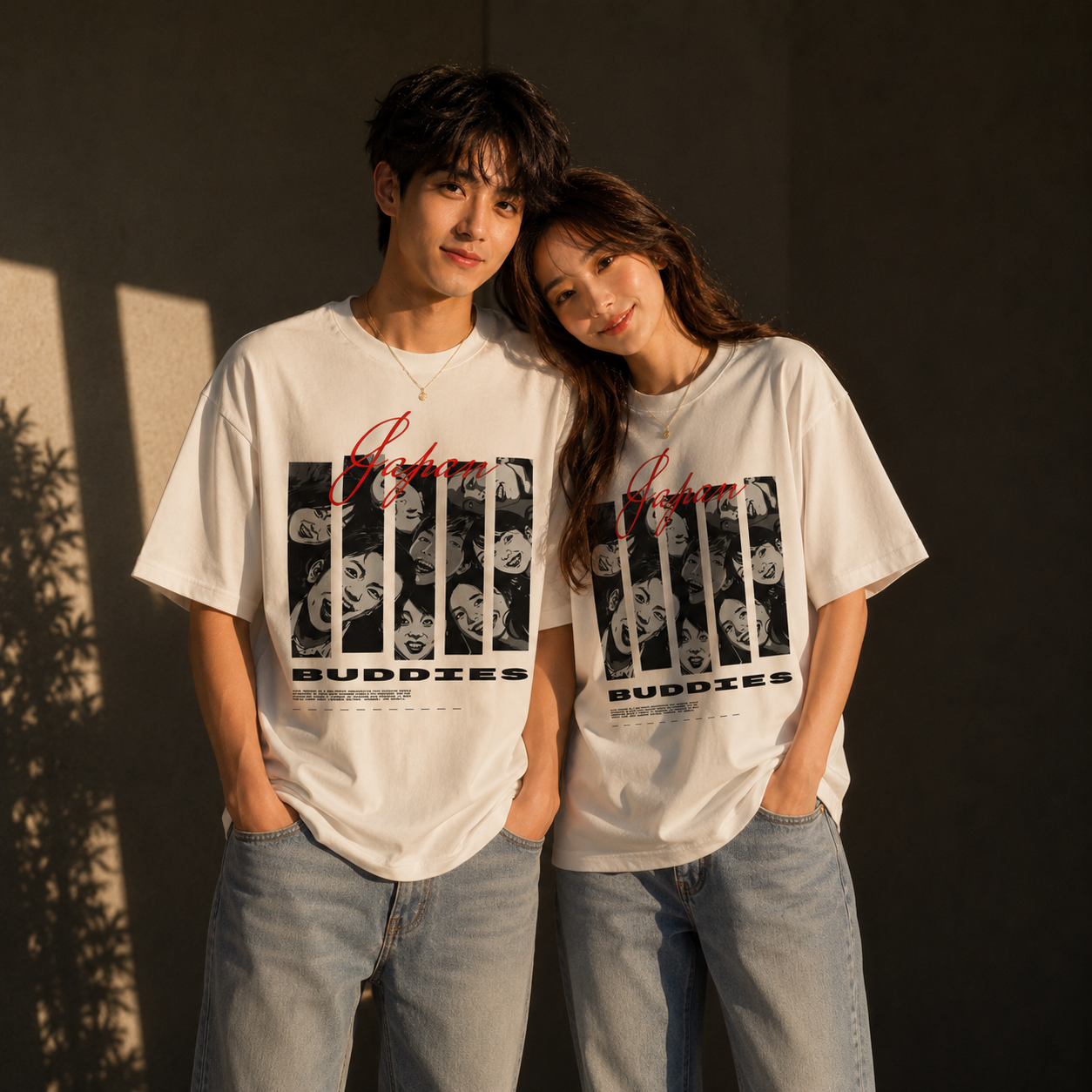 JAPAN BUDDIES Oversized 250 GSM Graphic T-Shirt | THE VELVET LOOM