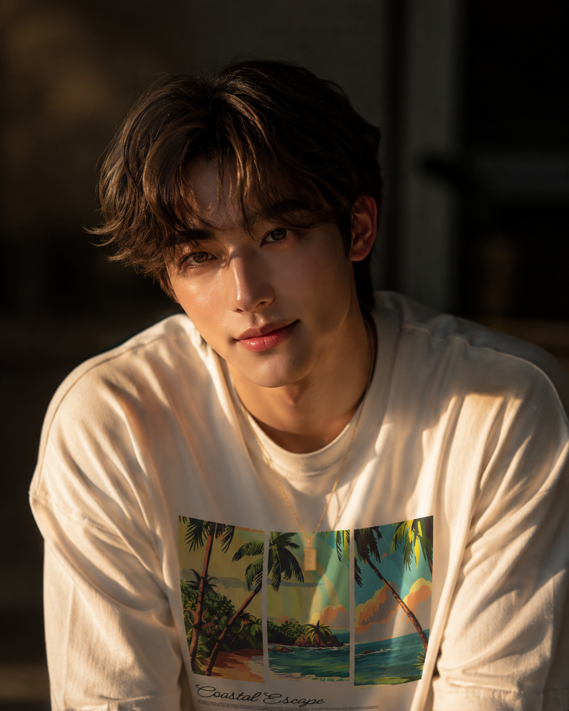 Coastal Escape Luxury 250 GSM Oversized Graphic T-Shirt