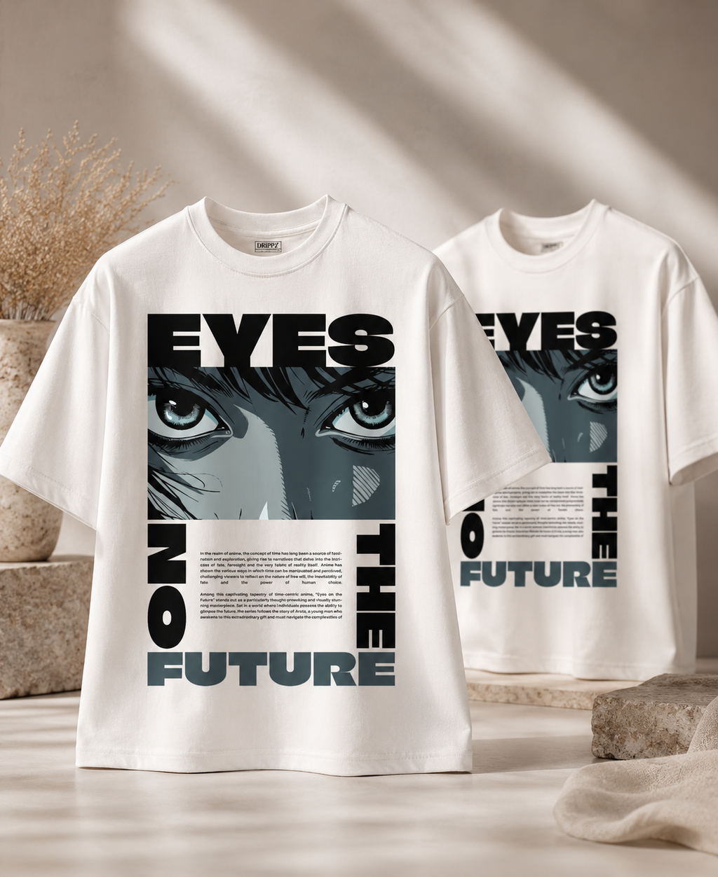 EYES ON THE FUTURE – Premium 250 GSM Oversized Graphic T-Shirt