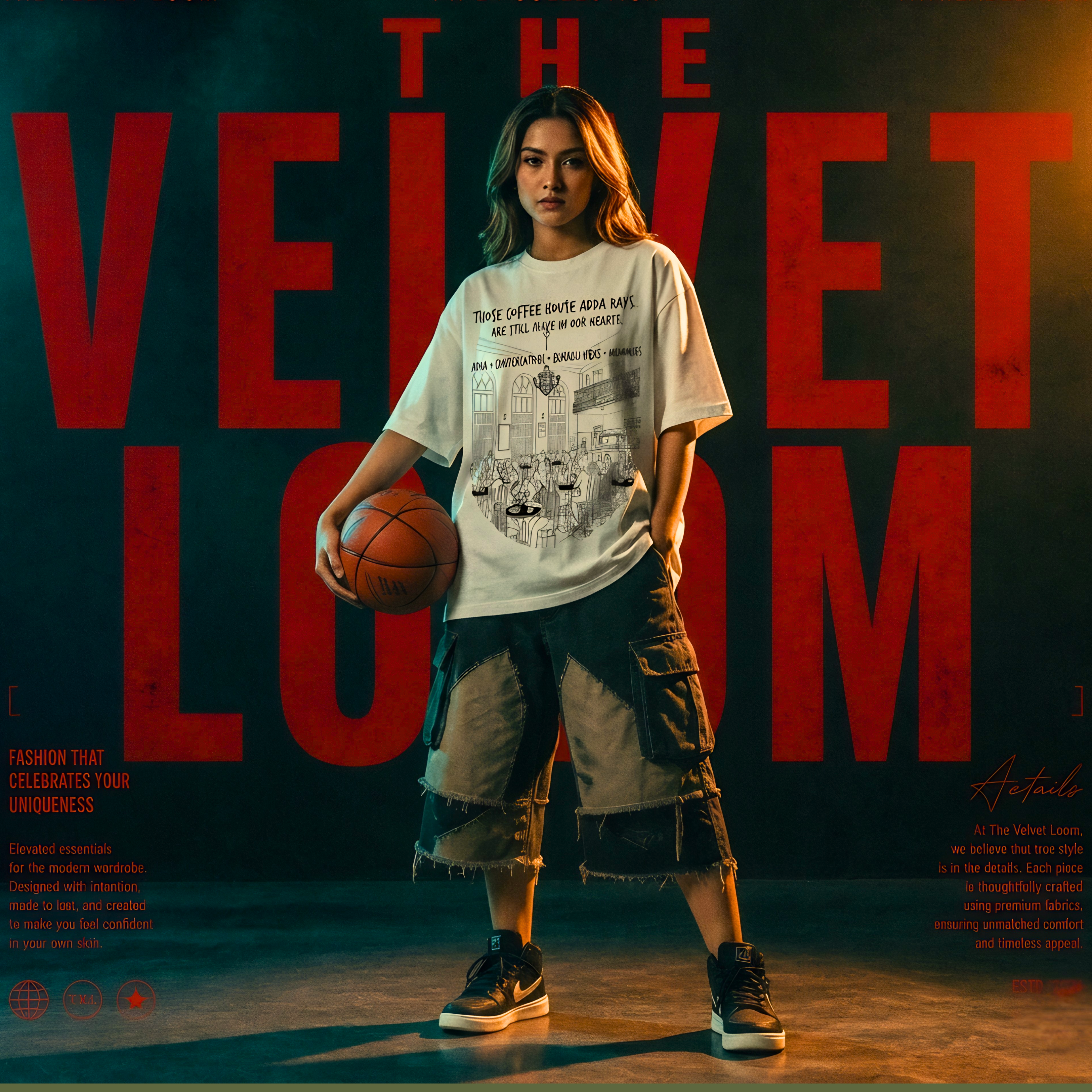 The"Vintage Hoops" Heavyweight Oversized Graphic Tee
