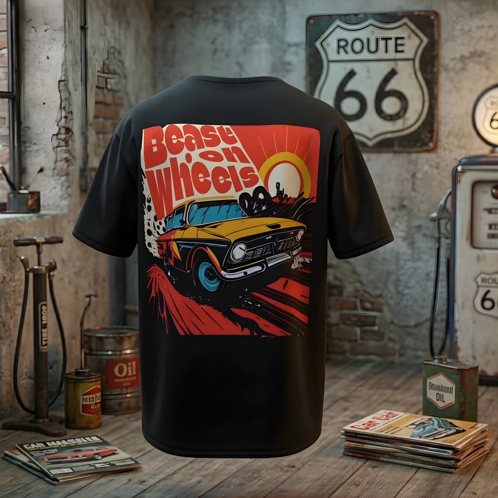 "Beast on Wheels" Oversized Graphic Streetwear Tee