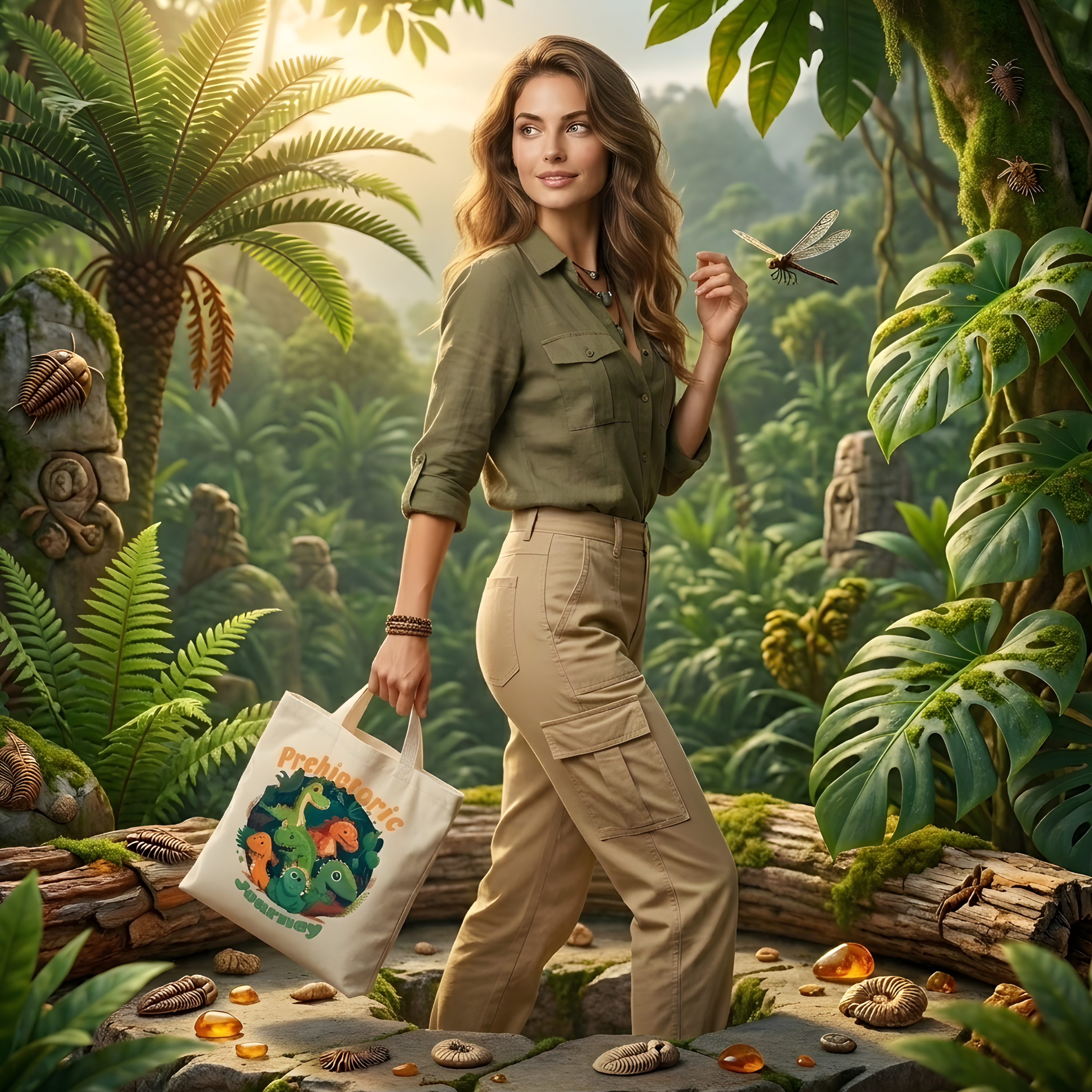 The Prehistoric Journey Tote Bag