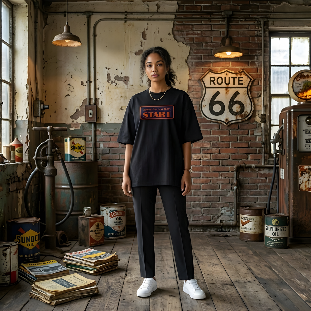 "Beast on Wheels" Oversized Graphic Streetwear Tee