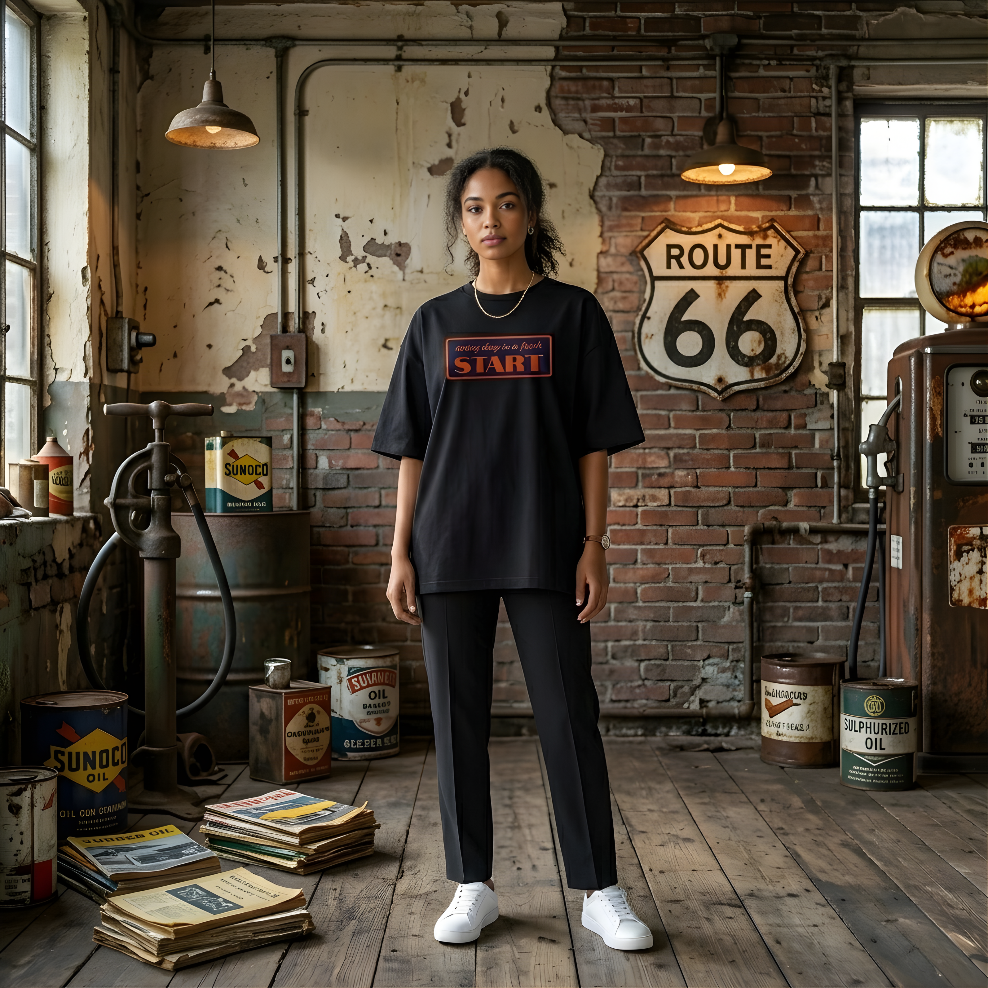 "Beast on Wheels" Oversized Graphic Streetwear Tee