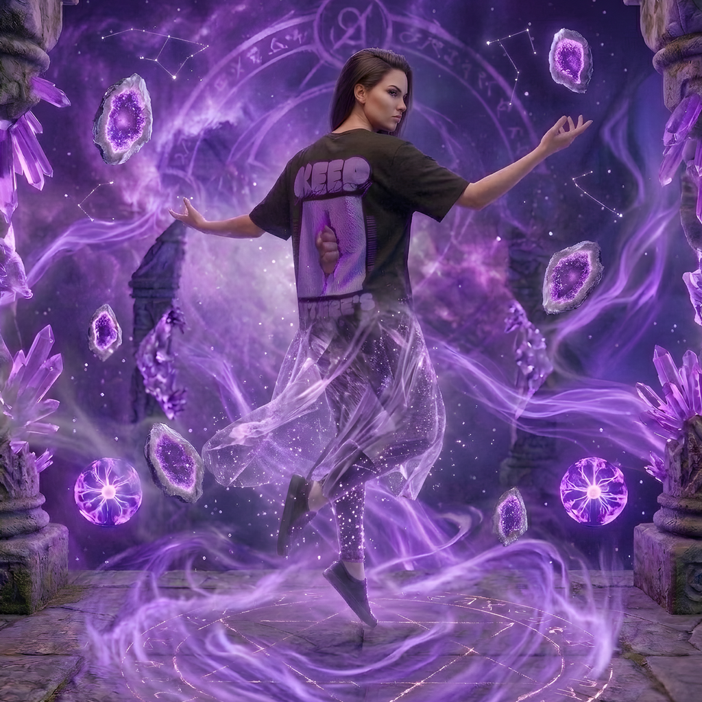 "KEEP PUSHING" Urban Mystic UNISEX Oversized T-Shirt – Limitless Reality Collection