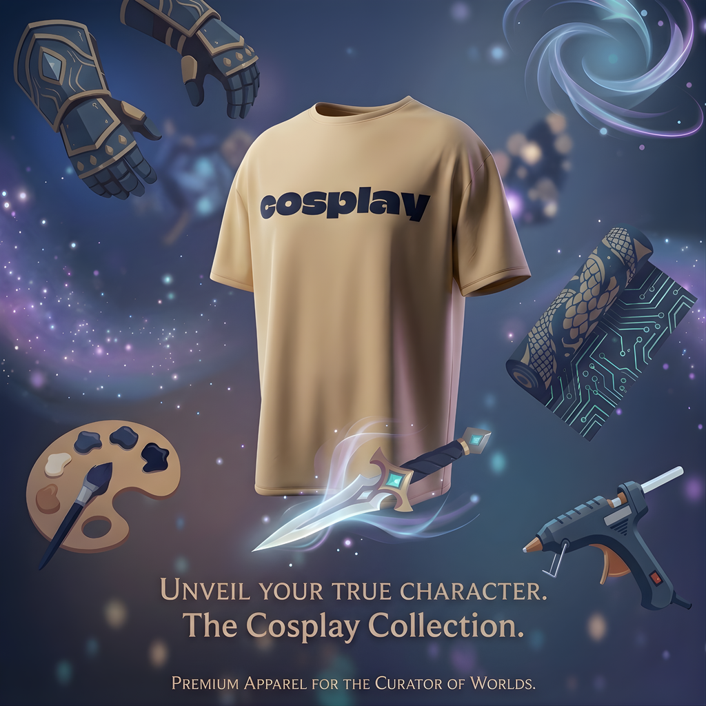 Pure Cotton Cosplay Drop-Shoulder Oversized T-shirt